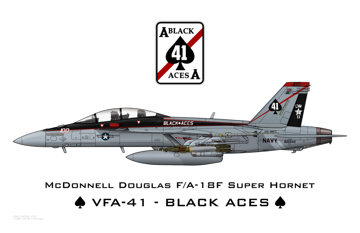 VFA-41 - Black Aces - Maquette Print – Third Offset Designs