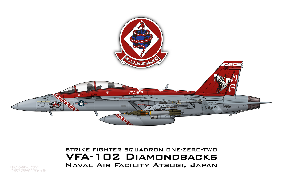 VFA-102 - F/A-18F Super Hornet - 50th Anniversary Scheme