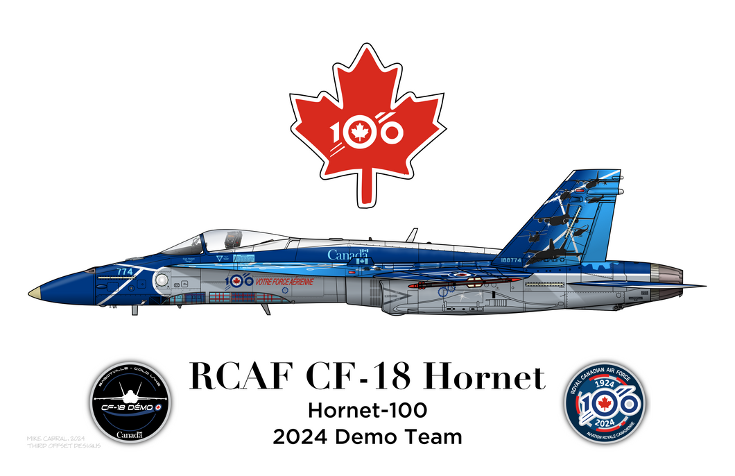 2024 RCAF CF-18 Demo - Royal Canadian Air Force 100th 2024 RCAF CF-18 Demo - Royal Canadian Air Force 100th