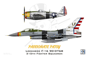 310th Fighter Squadron - Passionate Patsy: P-47 & F-16