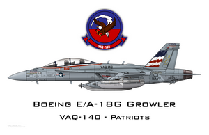 VAQ-140 Patriots - EA-18G Growler - Maquette Print