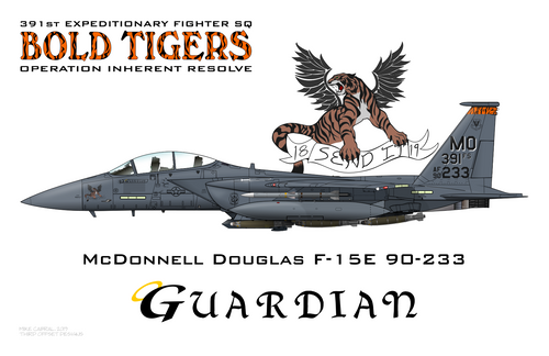 391st Bold Tigers - Maquette Print