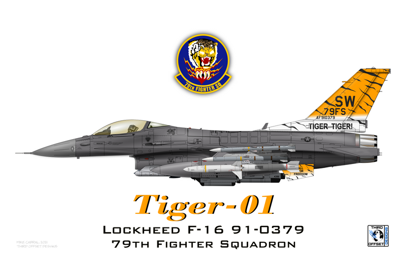 8th Combat Wing 619 TF Squadron スカーフ Tiger-01 - 79th Fighter Squadron Flagship – Third Offset Designs